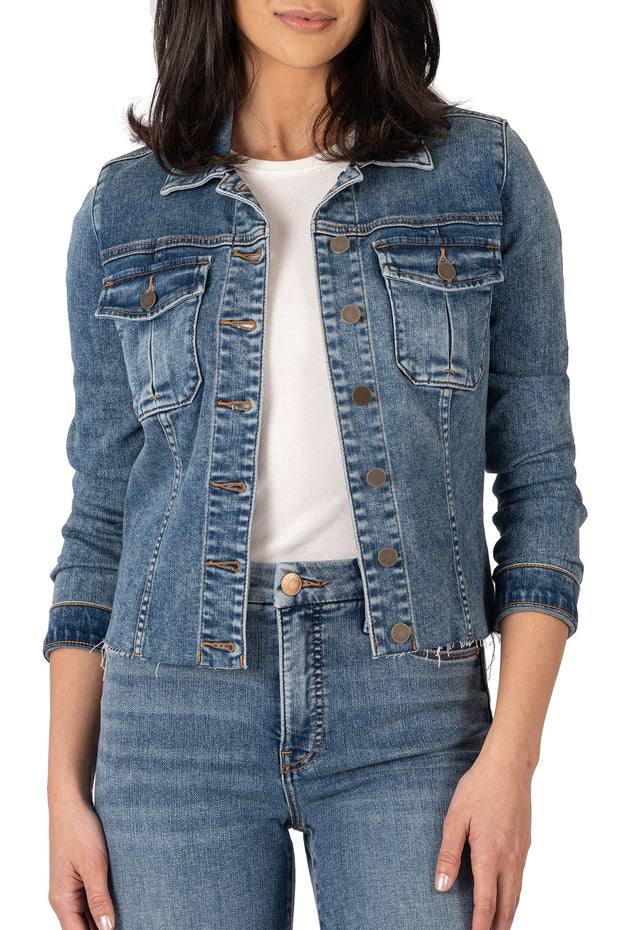 KT Kara Raw Hem Denim Jacket