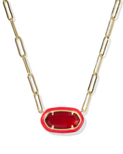KS Elisa Enamel Frame Paperclip Necklace