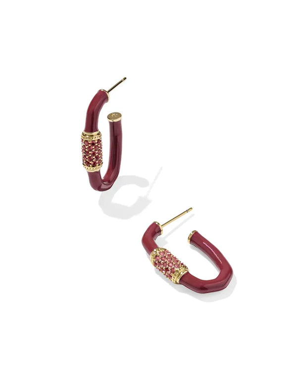 KS Emery Enamel Hoop Earrings