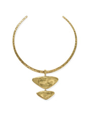 KS Margot Vintage Gold Statement Necklace - Pink