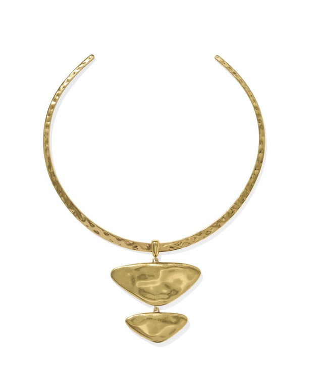 KS Margot Vintage Gold Statement Necklace - Pink