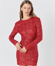 ELR Sequin Cutout Mini Dress