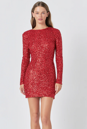 ELR Sequin Cutout Mini Dress