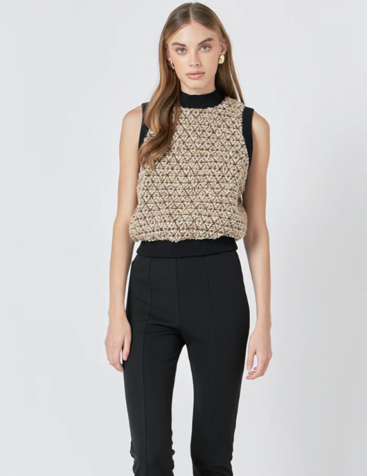 ELR Sequin Tweed Vest