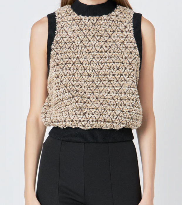 ELR Sequin Tweed Vest