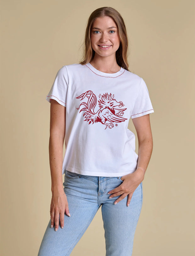 SE Embroidered Gamecock Tee