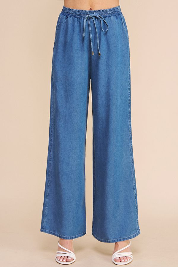 AE Denim Wide Leg Drawstring Pant