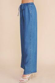 AE Denim Wide Leg Drawstring Pant