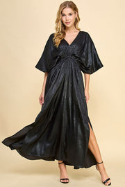 TC V-Neck Drop Sleeve Maxi Dress