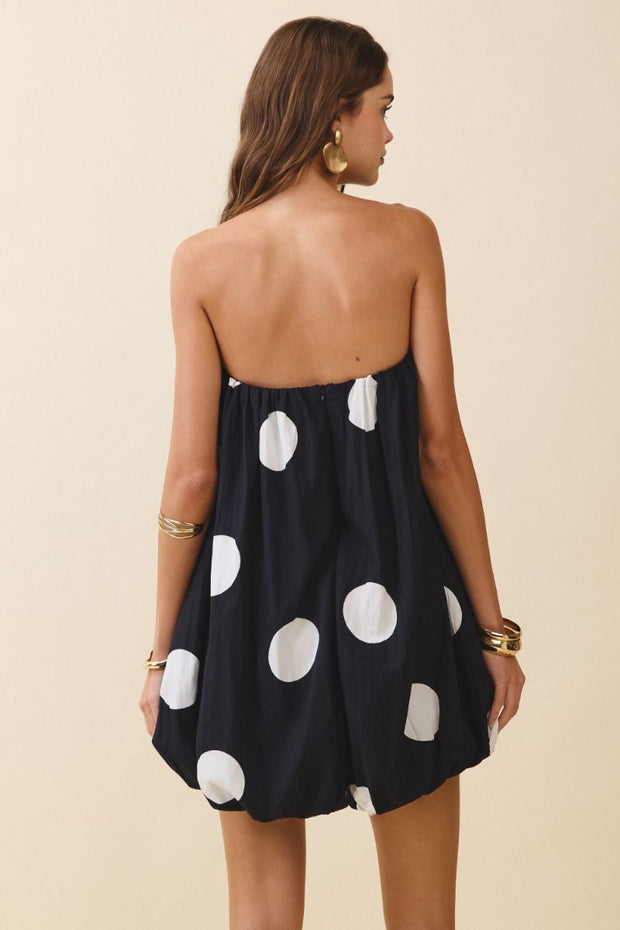 TC Strapless Puff Mini Dress