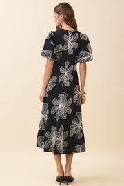 TC Puff Sleeve Floral Dress