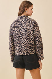 TC Leopard Print Quilted Jacket