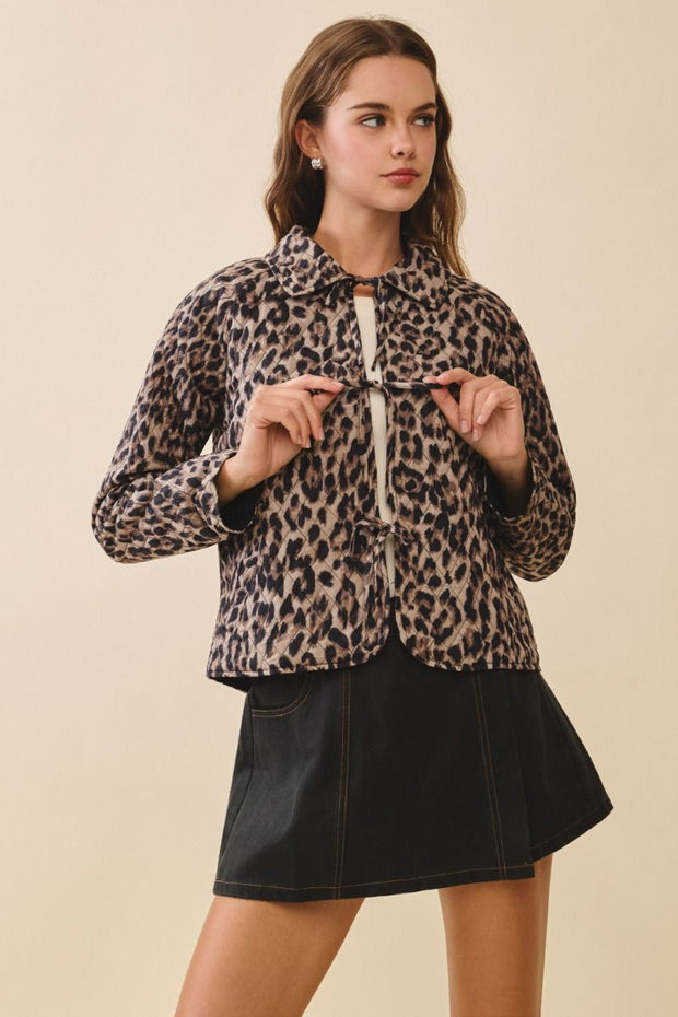 TC Leopard Print Quilted Jacket