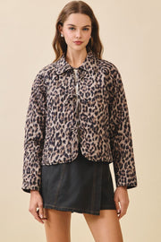 TC Leopard Print Quilted Jacket