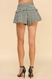 TC Matching High Waisted Plaid Shorts