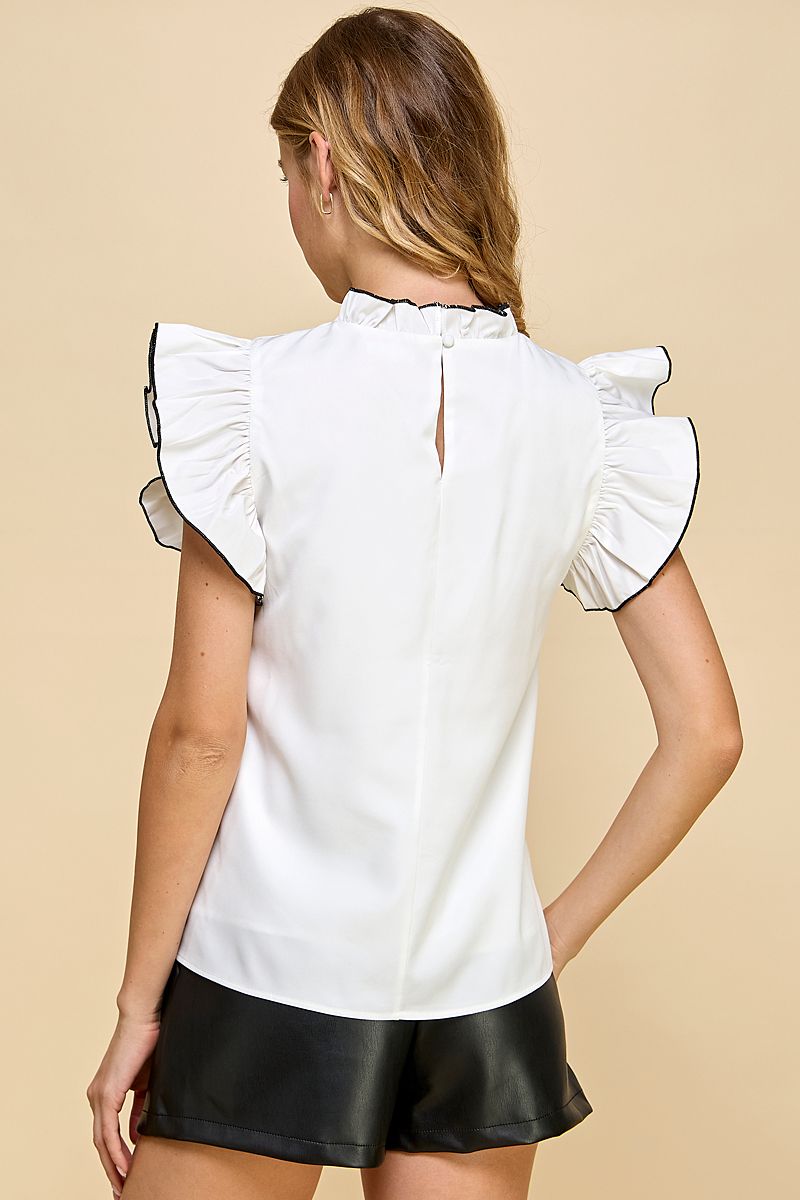 TC Ruffle Sleeve and Neck Blouse – Miss Cocky