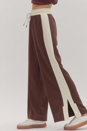 ENT Matching Stripe Wide Leg Pants
