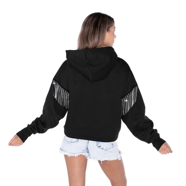 GC  Rhinestone Fringe Hoodie