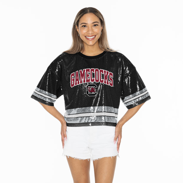 GC Full Sequin Striped Crop Jersey