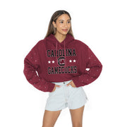 GC Rhinestone Sleeve Scrunch Waist Hoodie