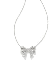 KS Krista Bow Short Pendant Necklace - Silver