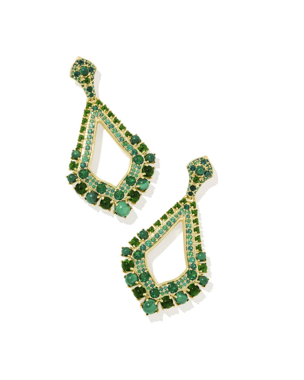 KS Krista Statement Earrings - Green Mix