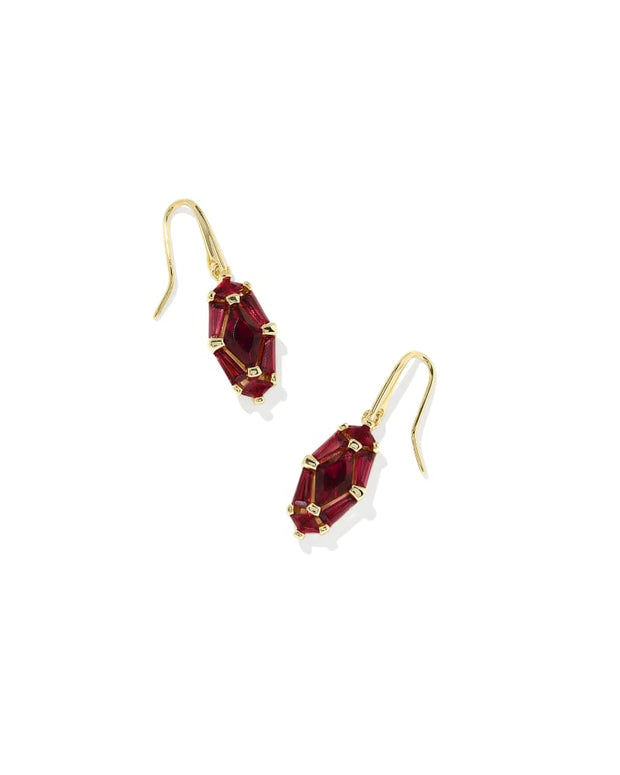 KS Lindy Rae Drop Earrings - Red Crystal