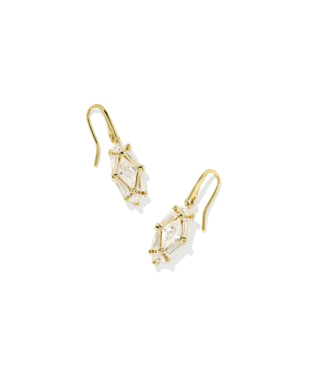 KS Lindy Rae Drop Earrings - White Crystal