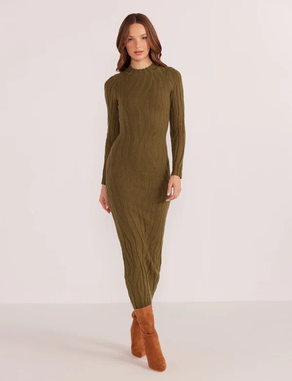 MKP Elara Jacquard Knit Midi Dress