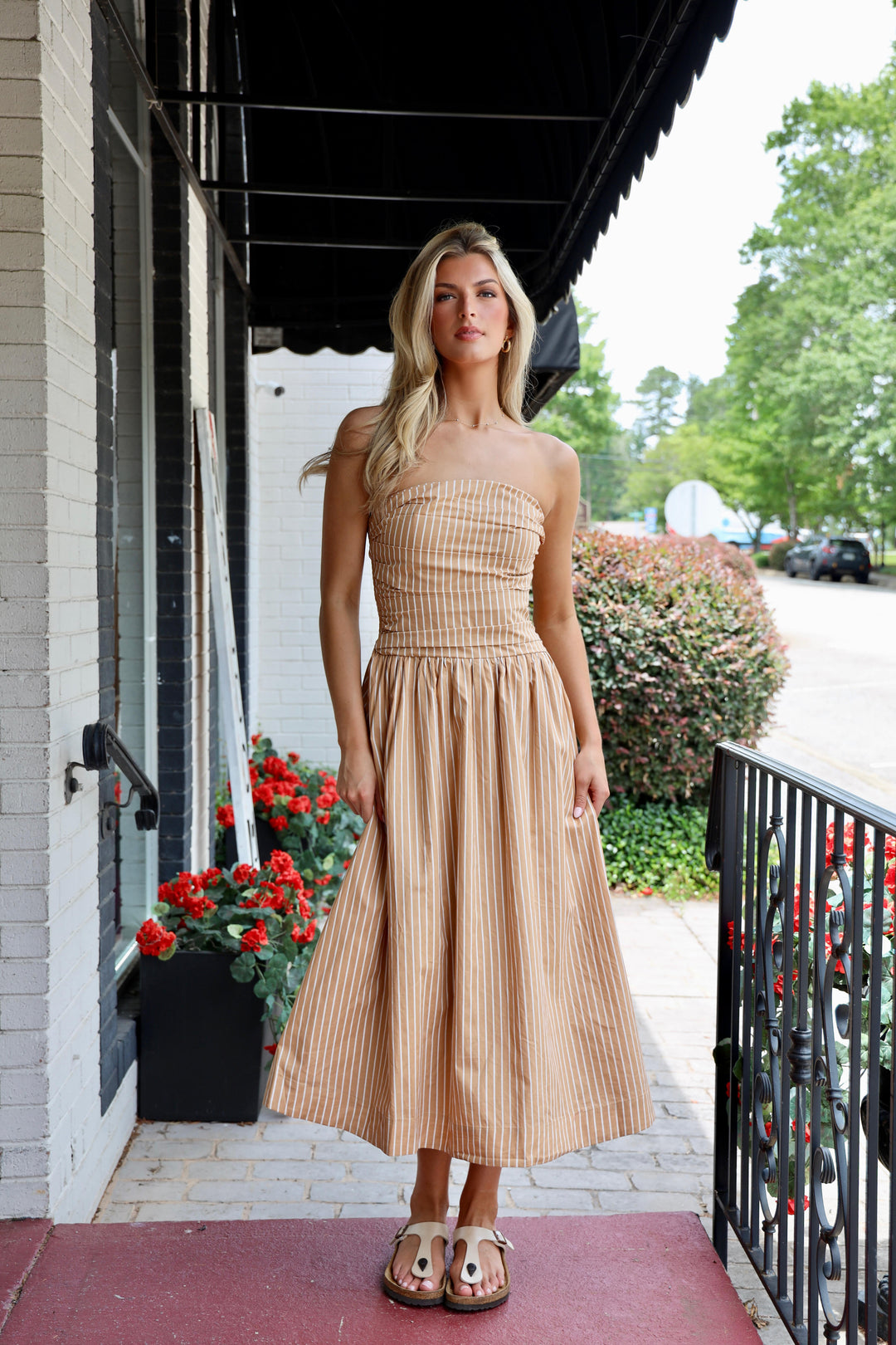 tube midi dress PH Striped Smocked Rockport Falcon Men's Slip Ladies Size:16 Effortless elegance meets playful CEREMONY