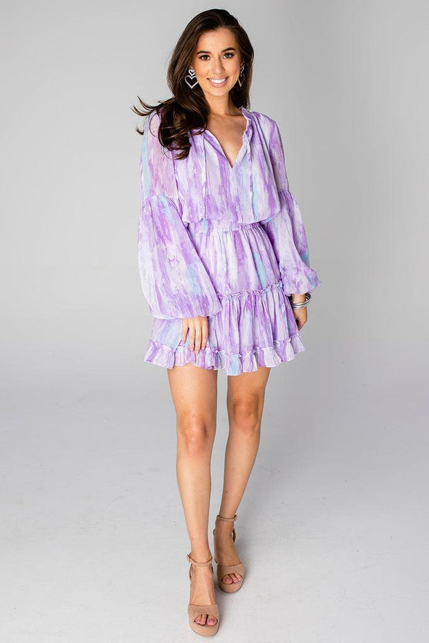 BL Water Color Ruffle Dress