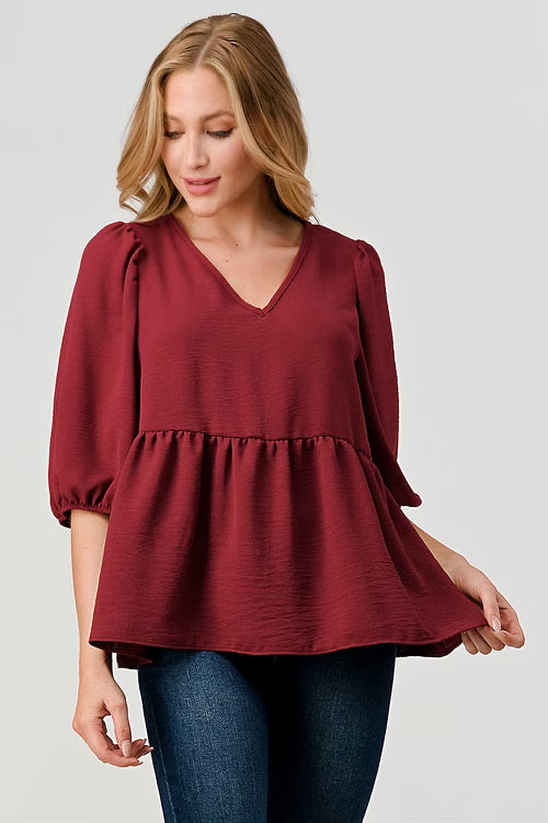 PI Delaney Puff Slv Top